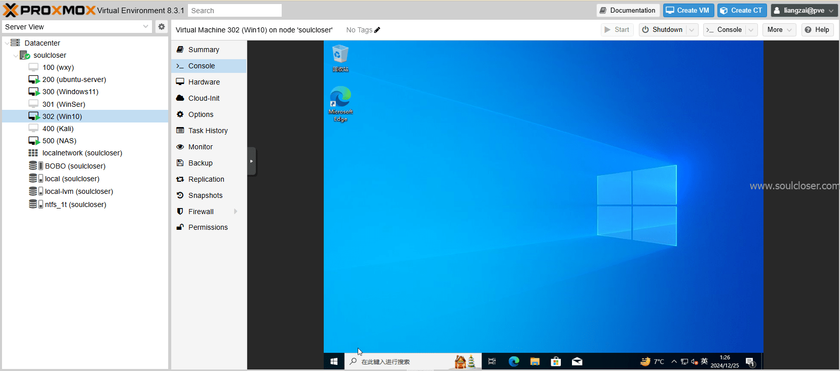 pve成功安装Windows10